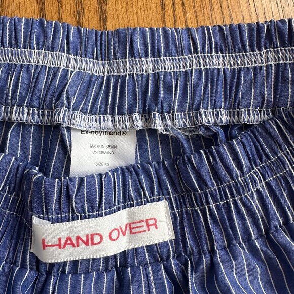 Handover Blue Striped Women's Pants - Picture 2 of 5